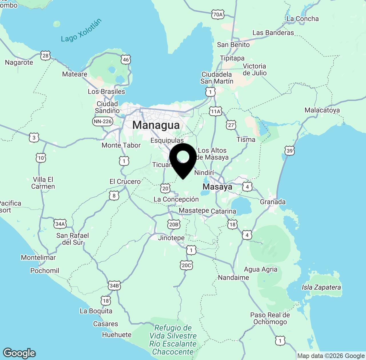 Map preview for Volcan Masaya o Santiago