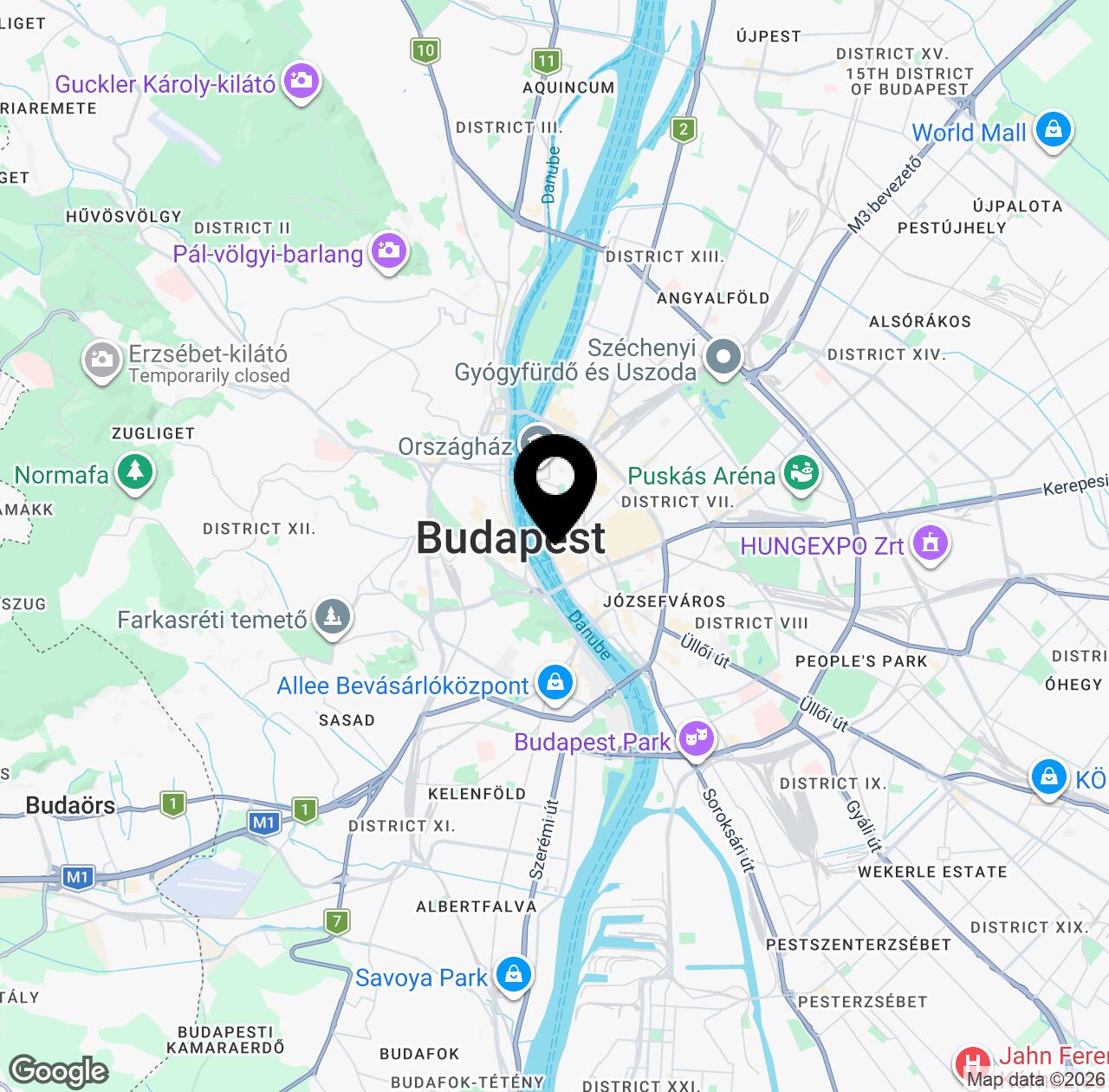 Map preview for Alelí Budapest