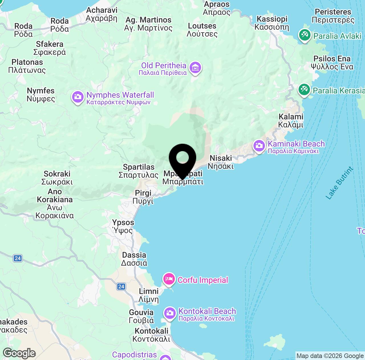 Map preview for Barbati Beach