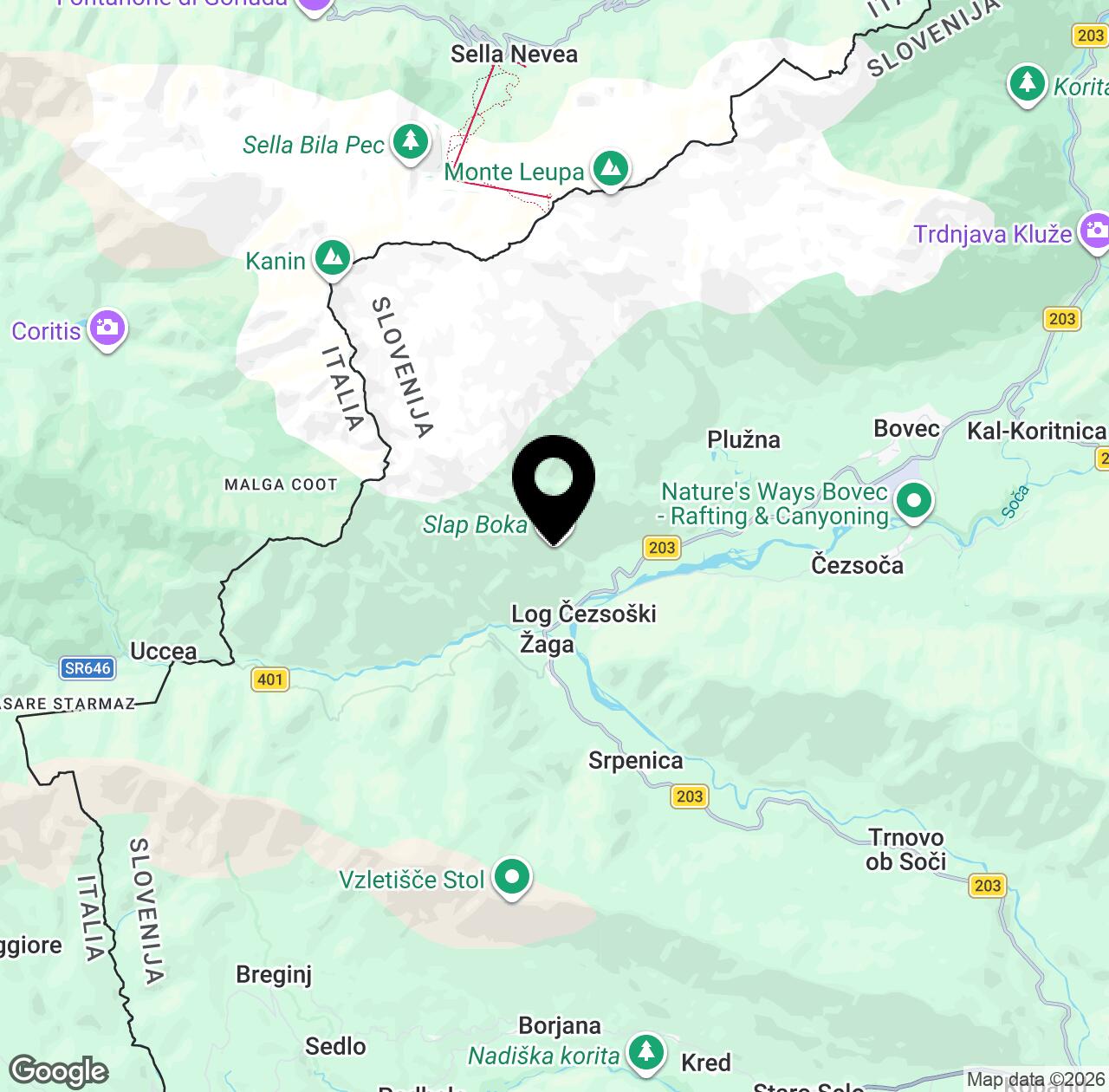 Map preview for Boka waterfall