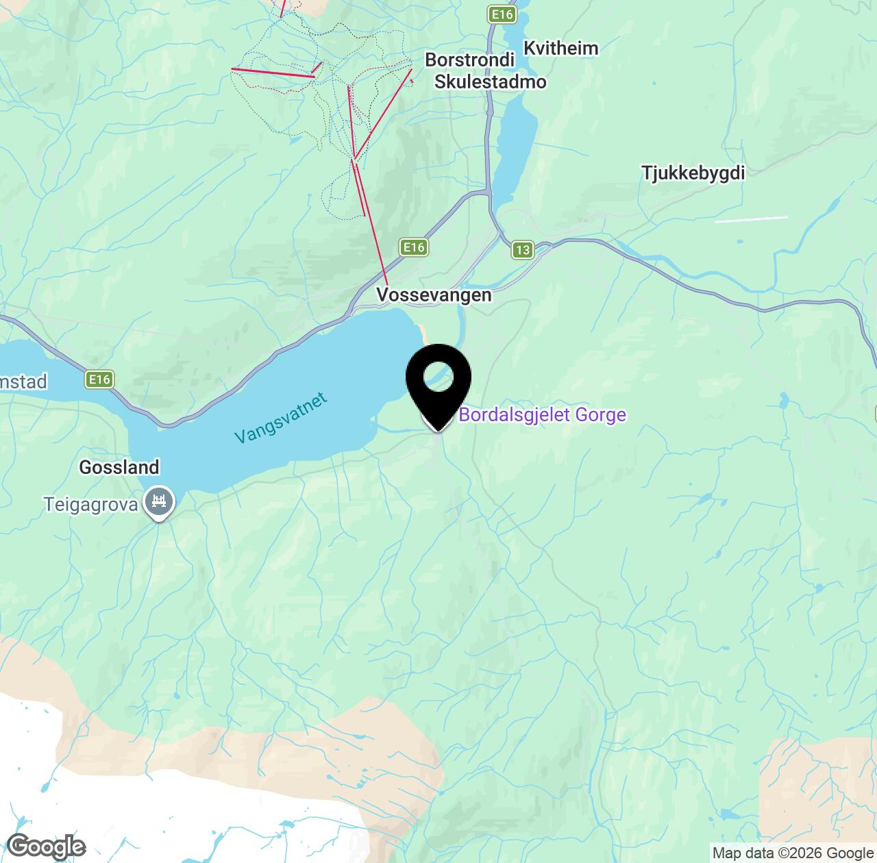 Map preview for Bordalsgjelet Gorge