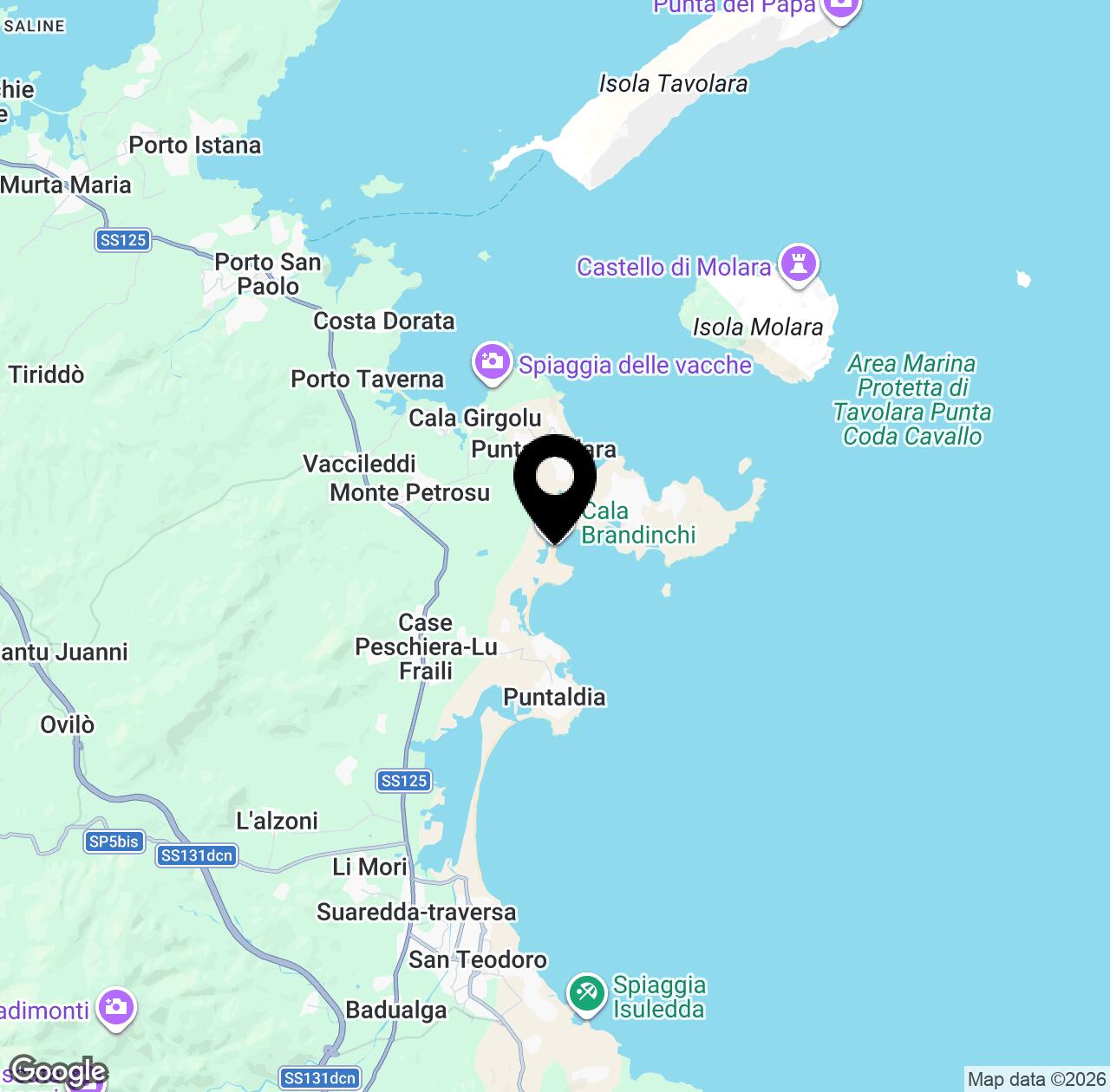 Map preview for Brandinchi Beach