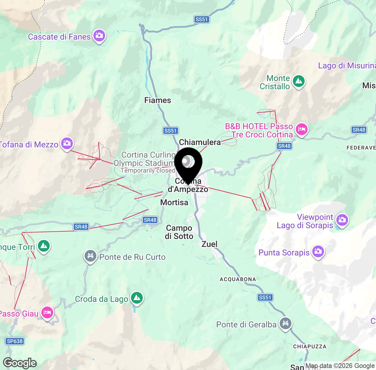 Map preview for Cortina d'Ampezzo