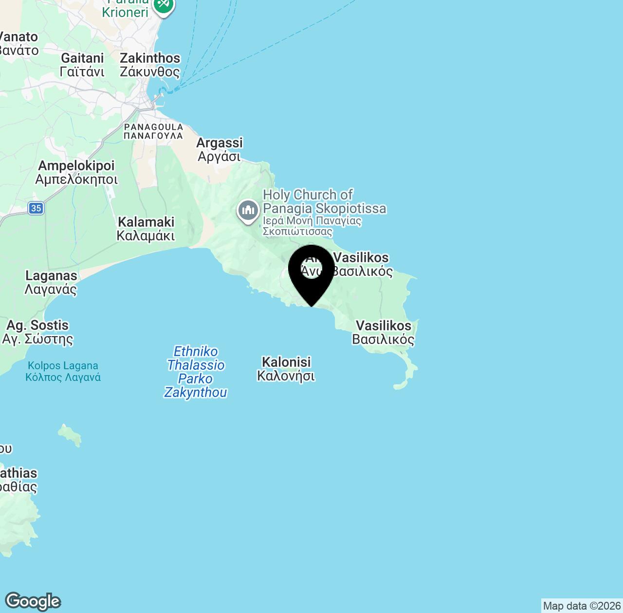 Map preview for Dafni Beach
