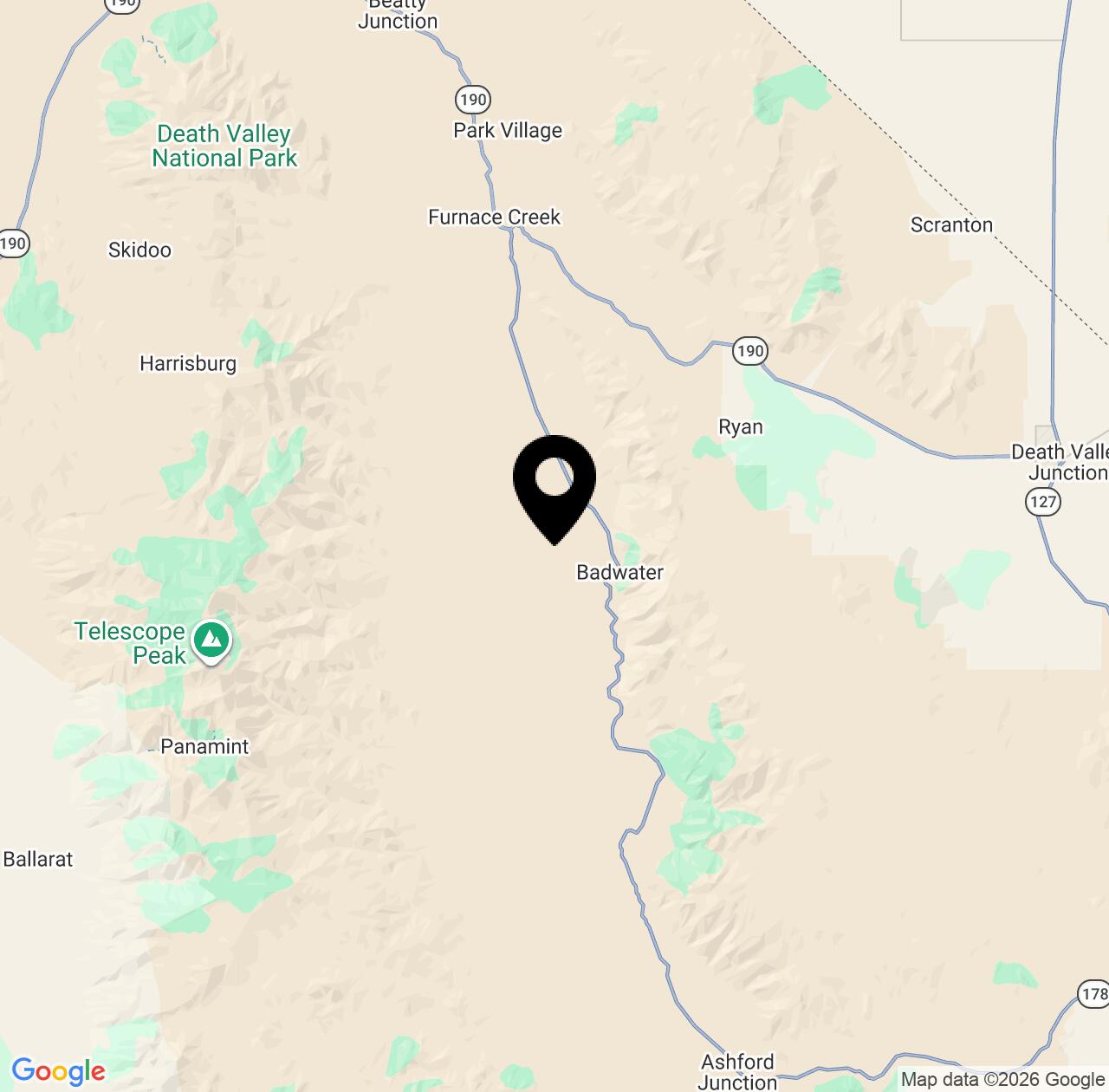 Map preview for Death Valley National Park
