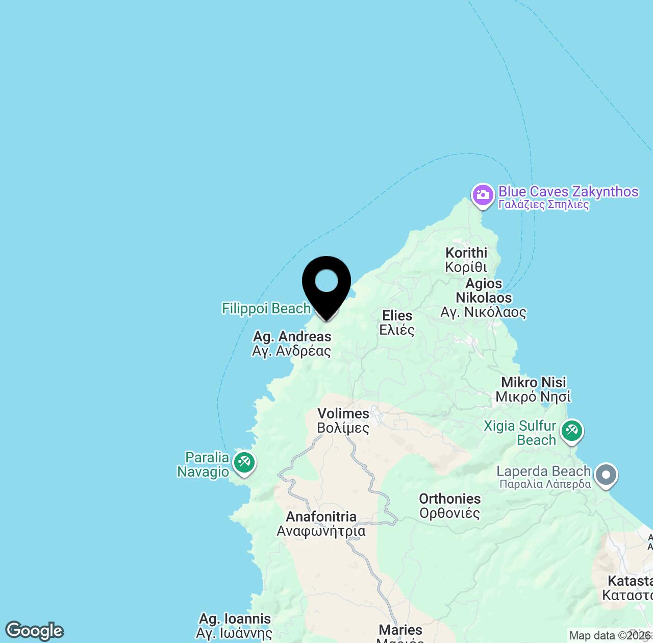Map preview for Filippoi Beach
