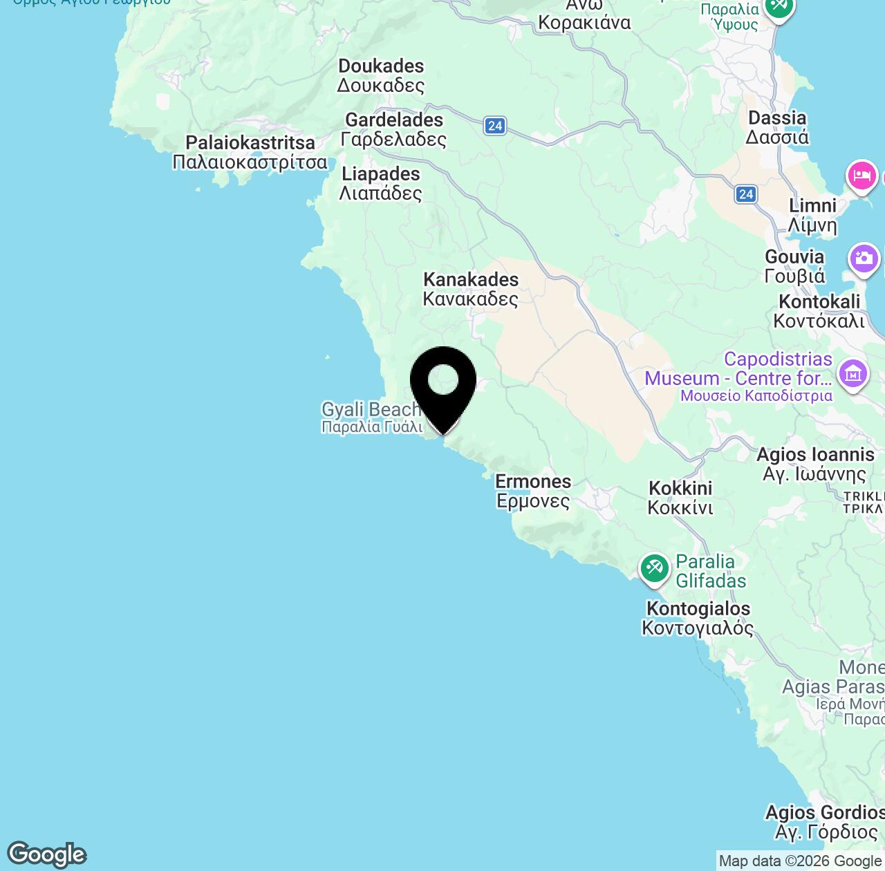 Map preview for Giali Beach