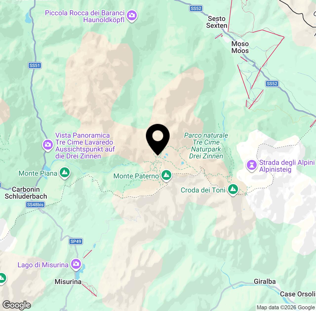Map preview for Grotta delle Tre Cime