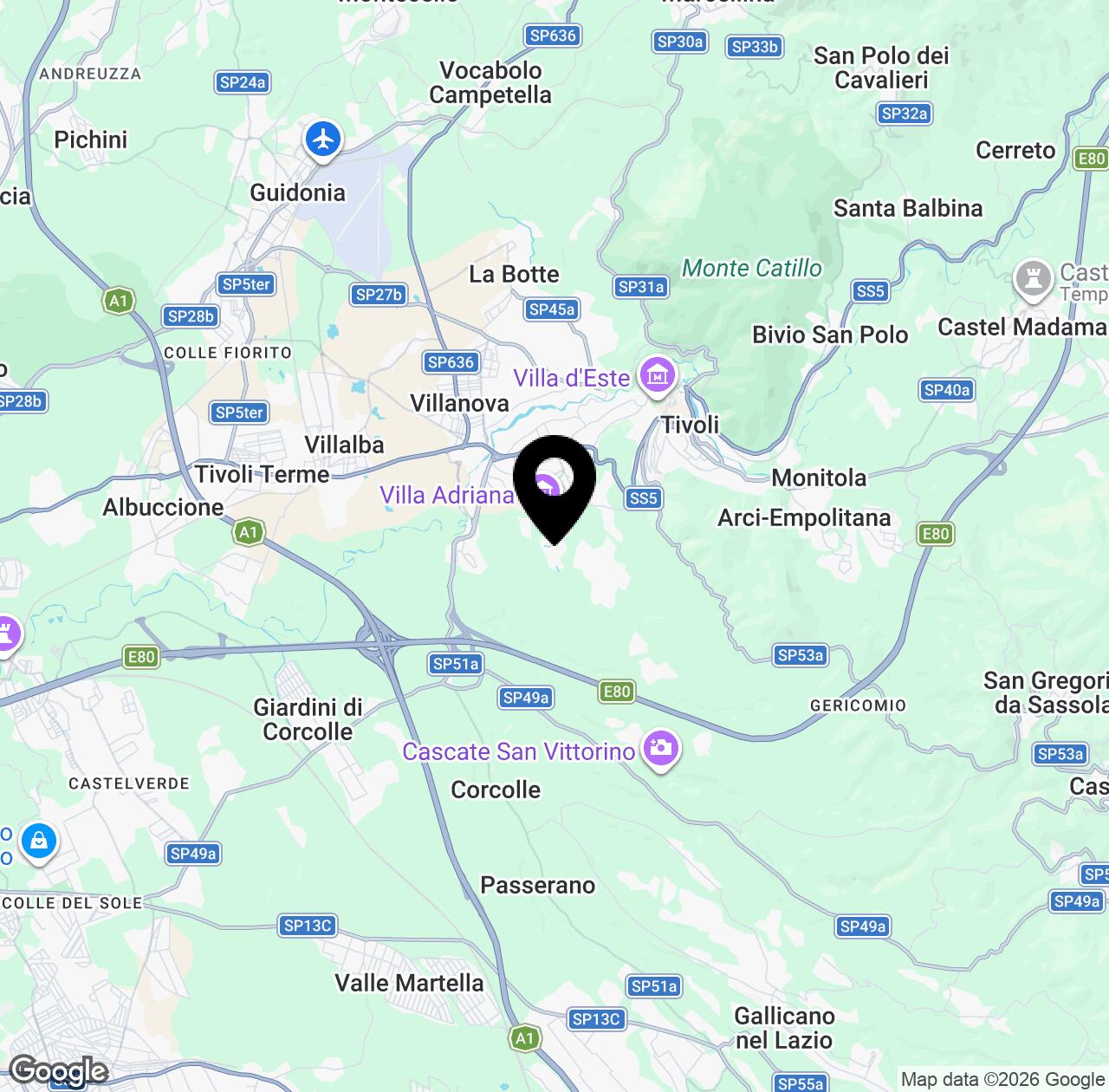 Map preview for Hadrian's Villa