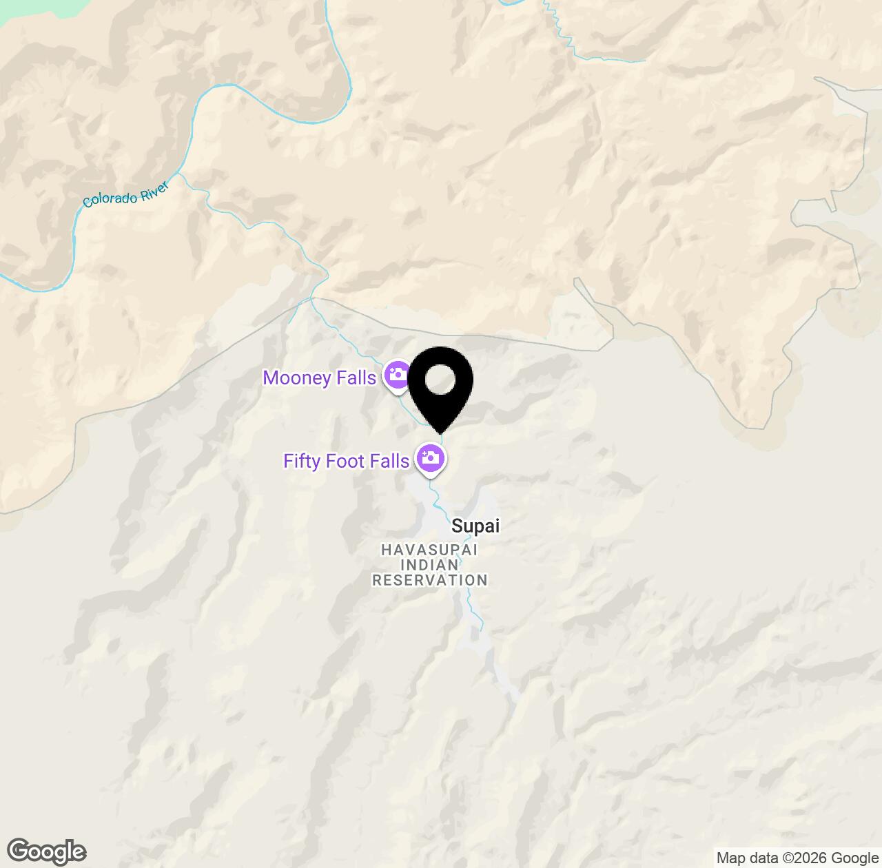 Map preview for Havasu Falls