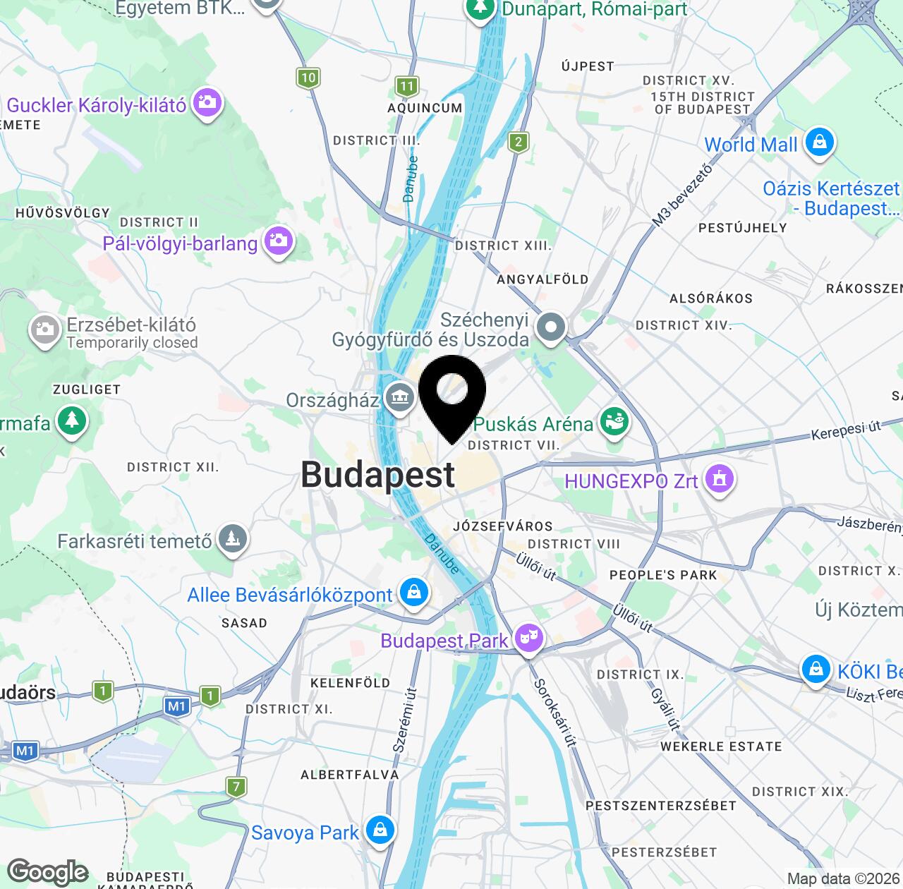 Map preview for Hungarian State Opera