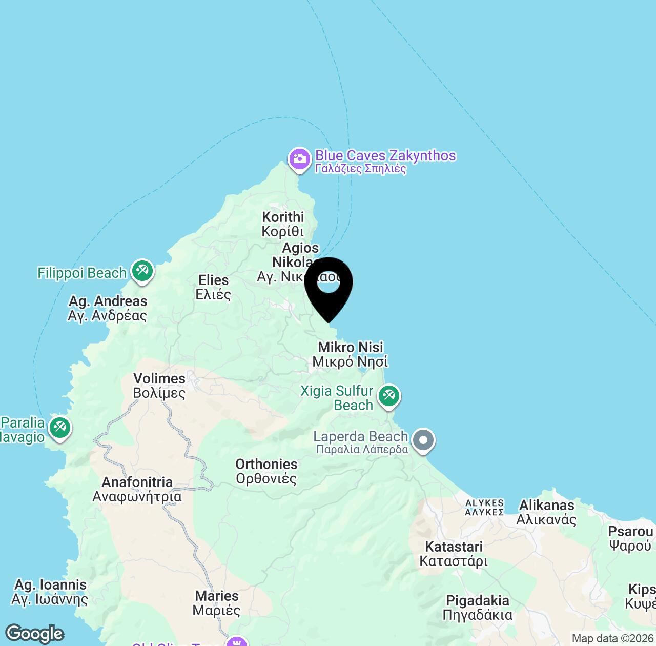 Map preview for Kremidi Beach