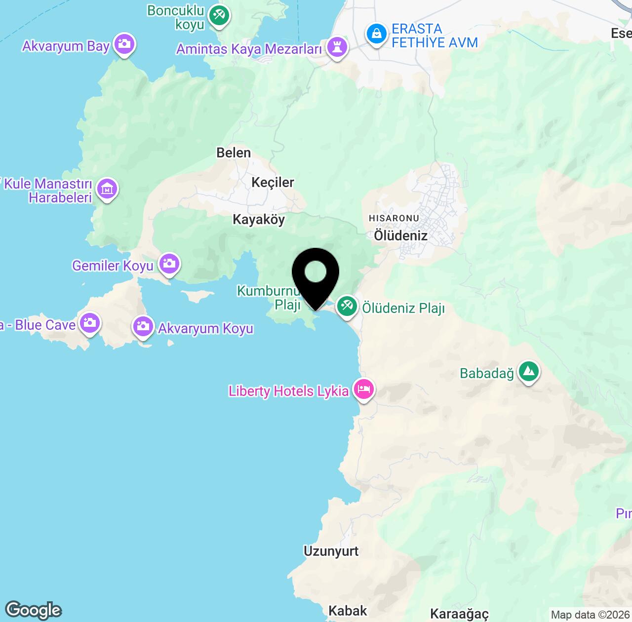 Map preview for Kumburnu Beach