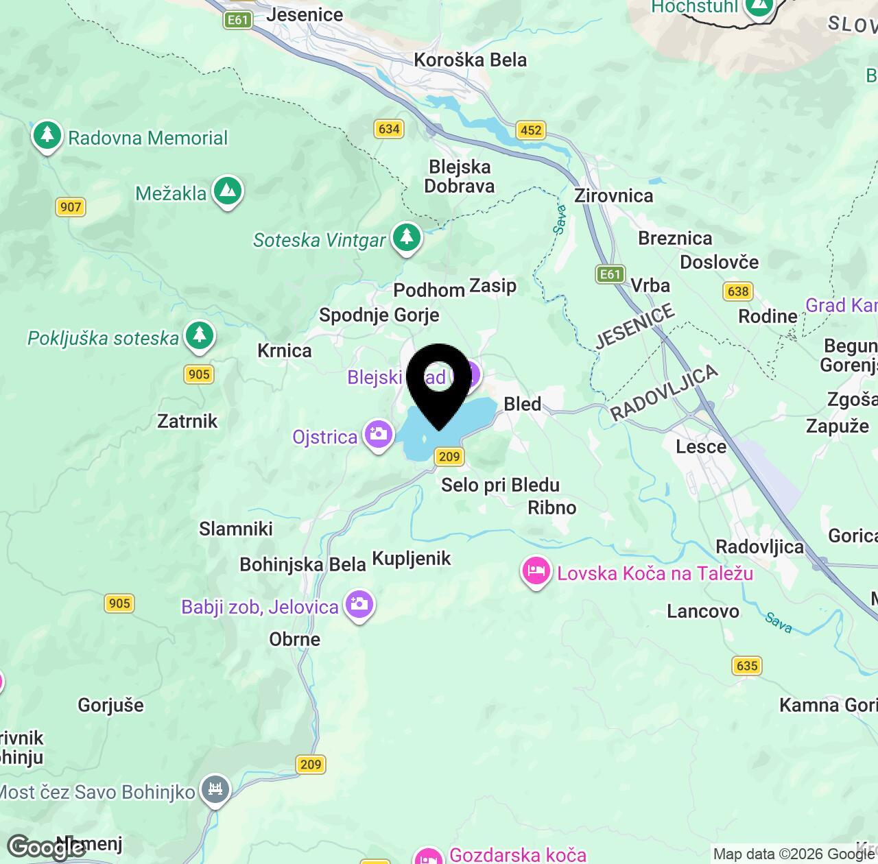 Map preview for Lake Bled