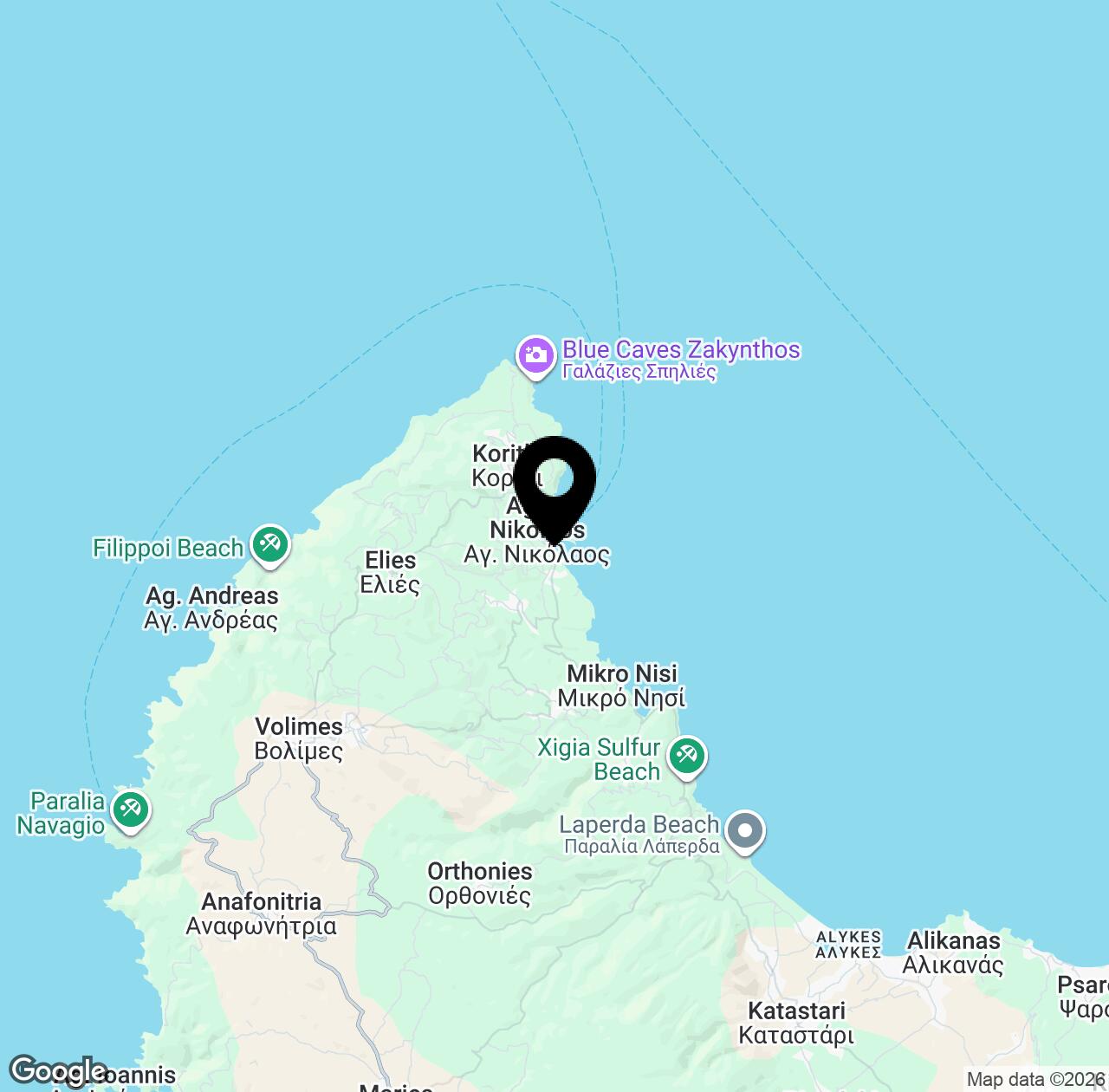 Map preview for Madrakia Beach
