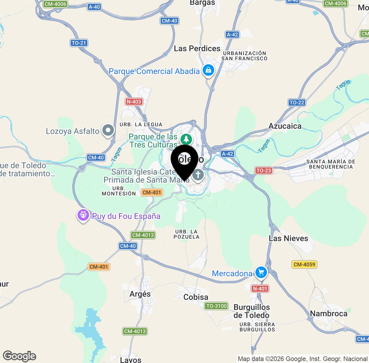 Map preview for Monasterio de San Juan de los Reyes