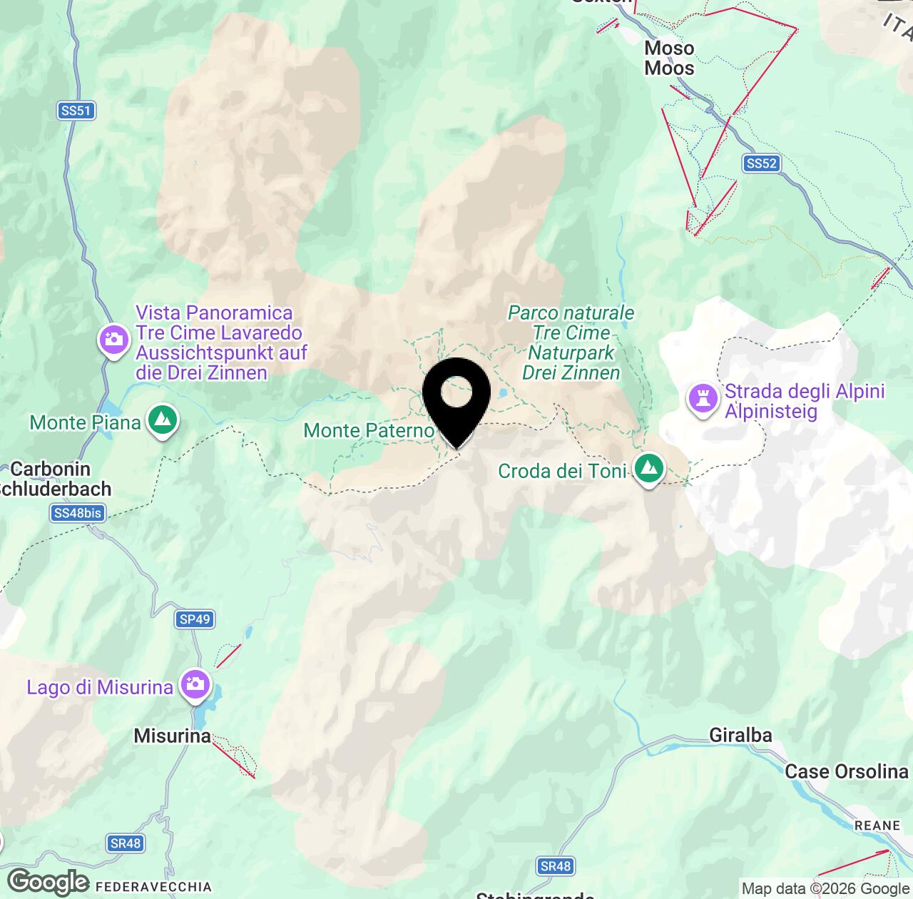 Map preview for Monte Paterno