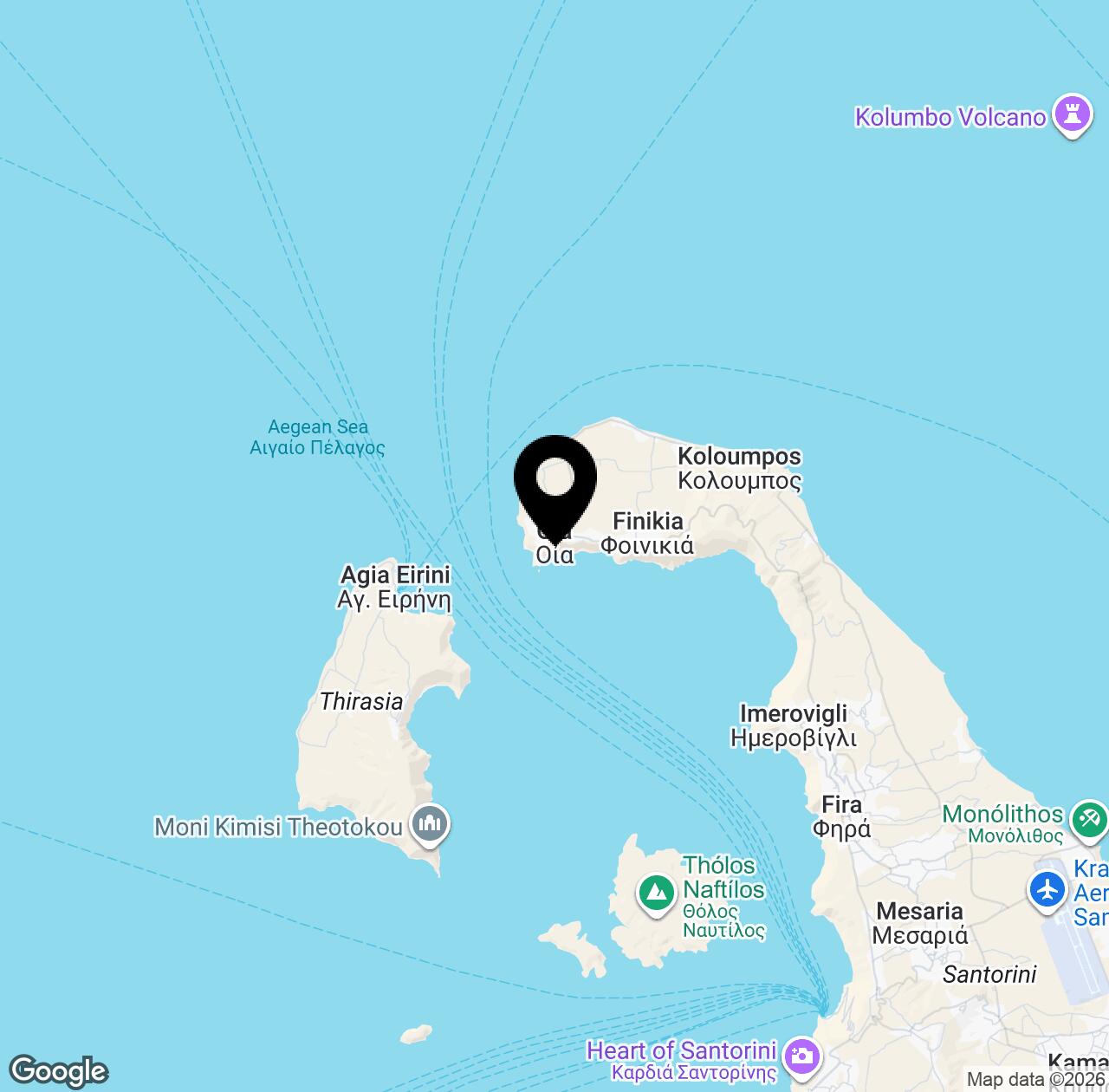 Map preview for Picturesque Blue Dome Santorini