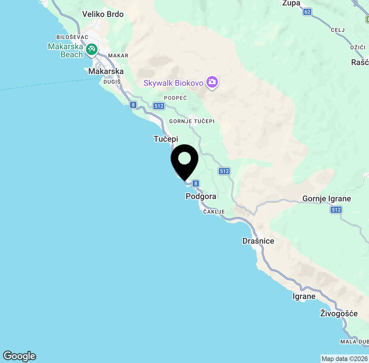 Map preview for Plišivac Beach