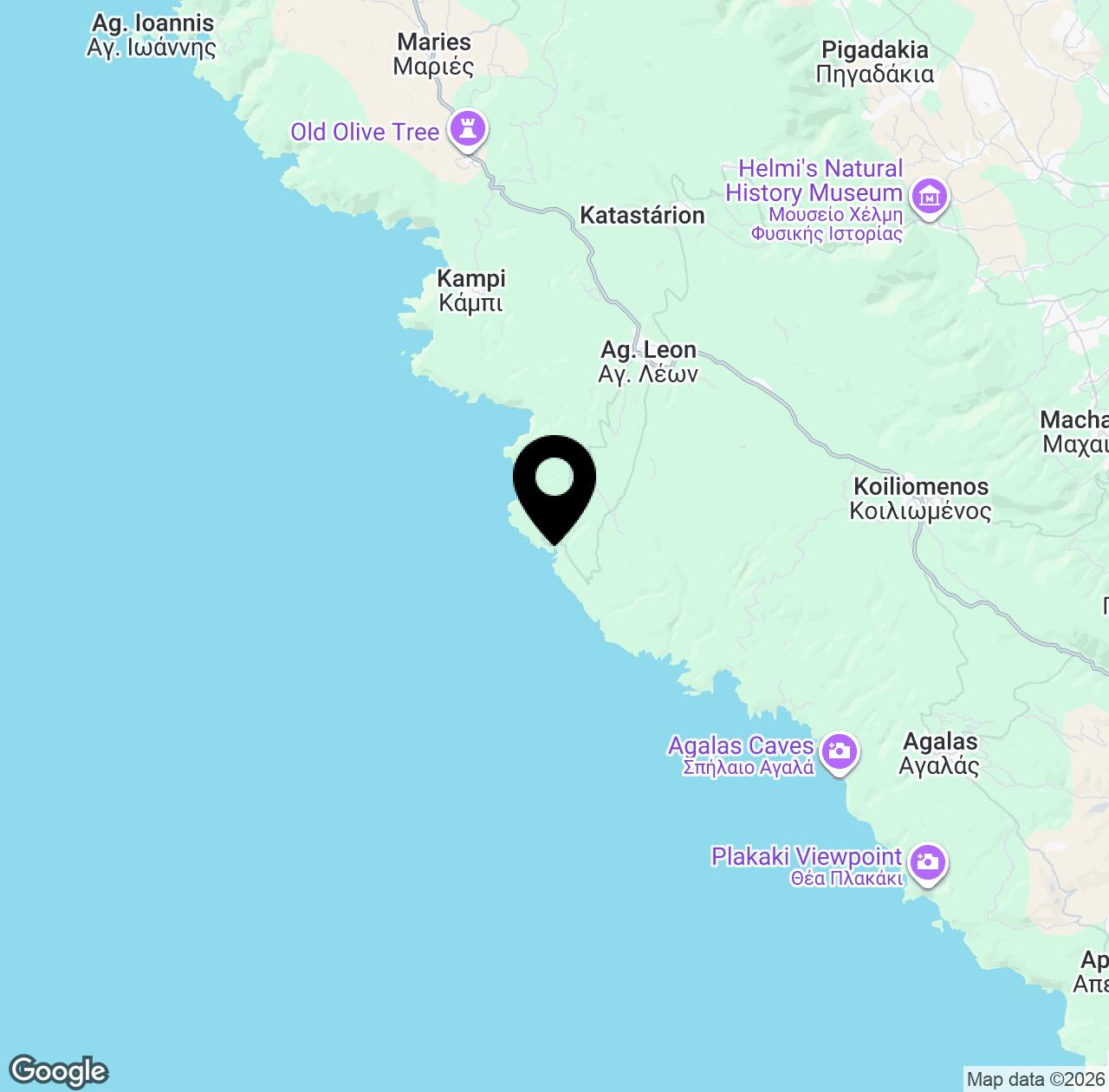 Map preview for Porto Limnionas Beach