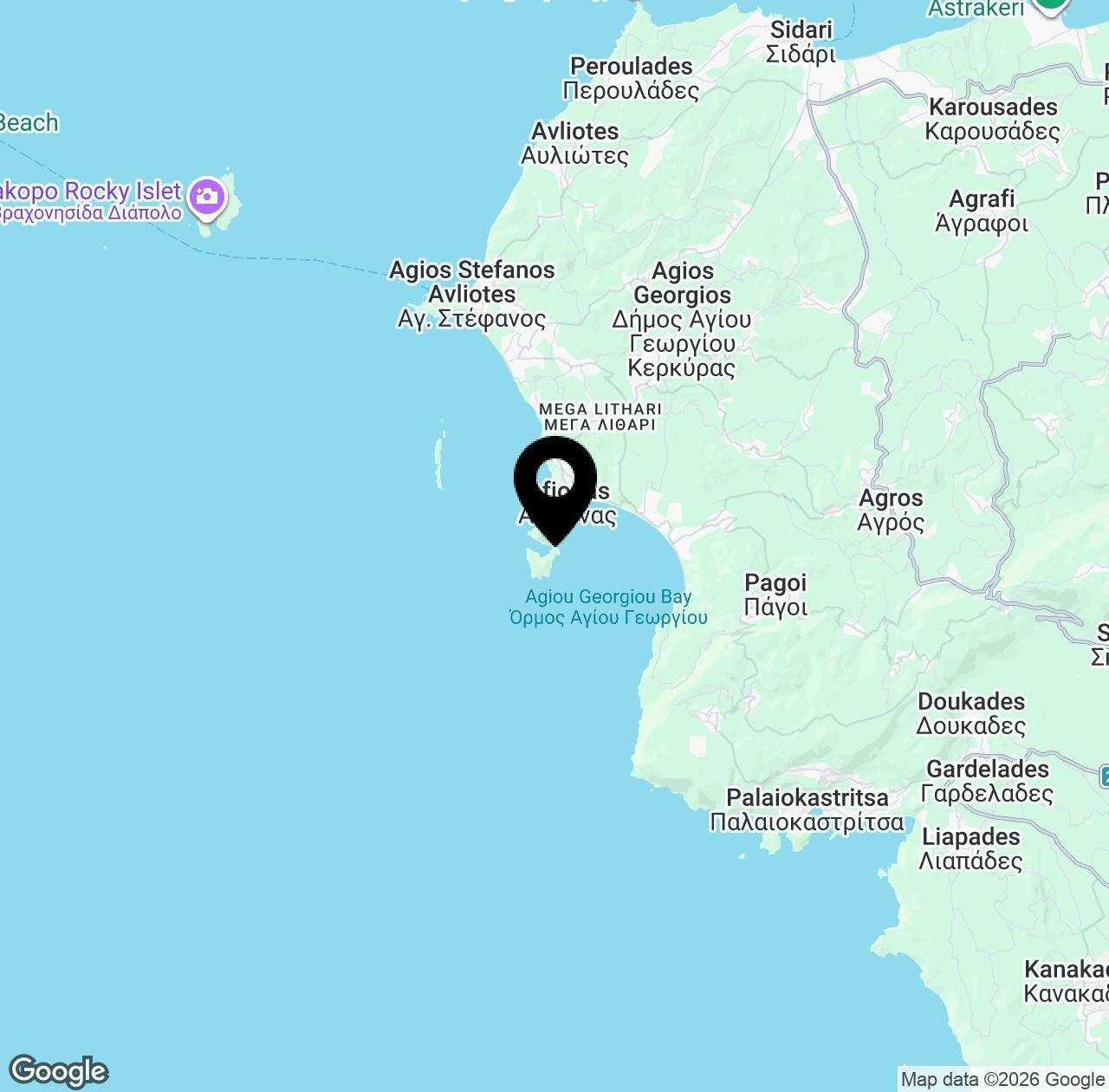 Map preview for Porto Timoni Beach