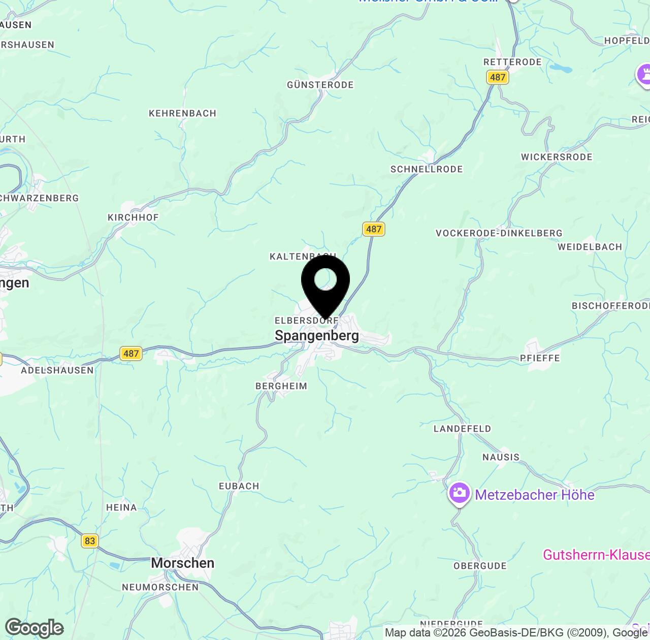 Map preview for Spangenberg Castle