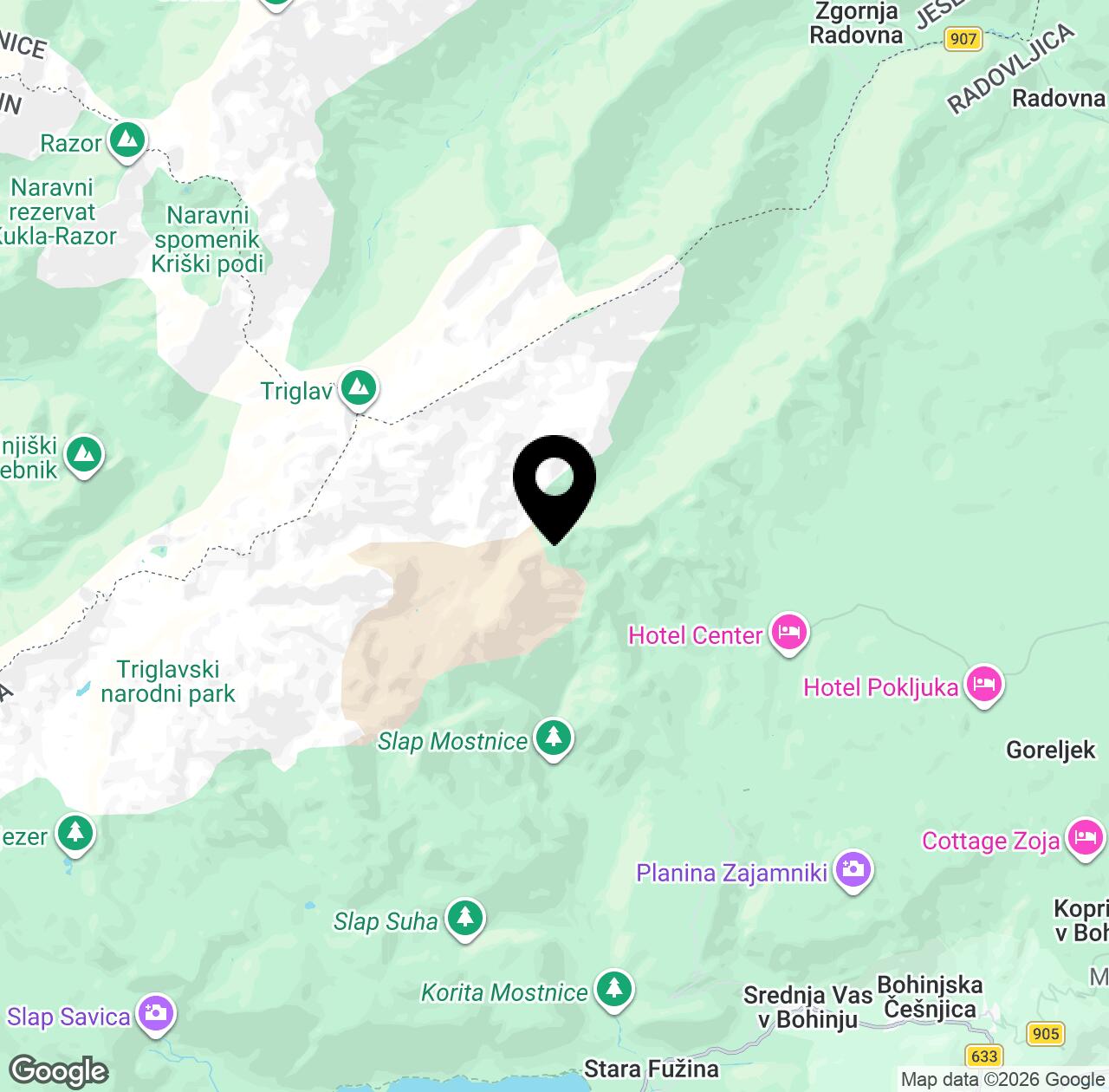 Map preview for Veliki Draški vrh