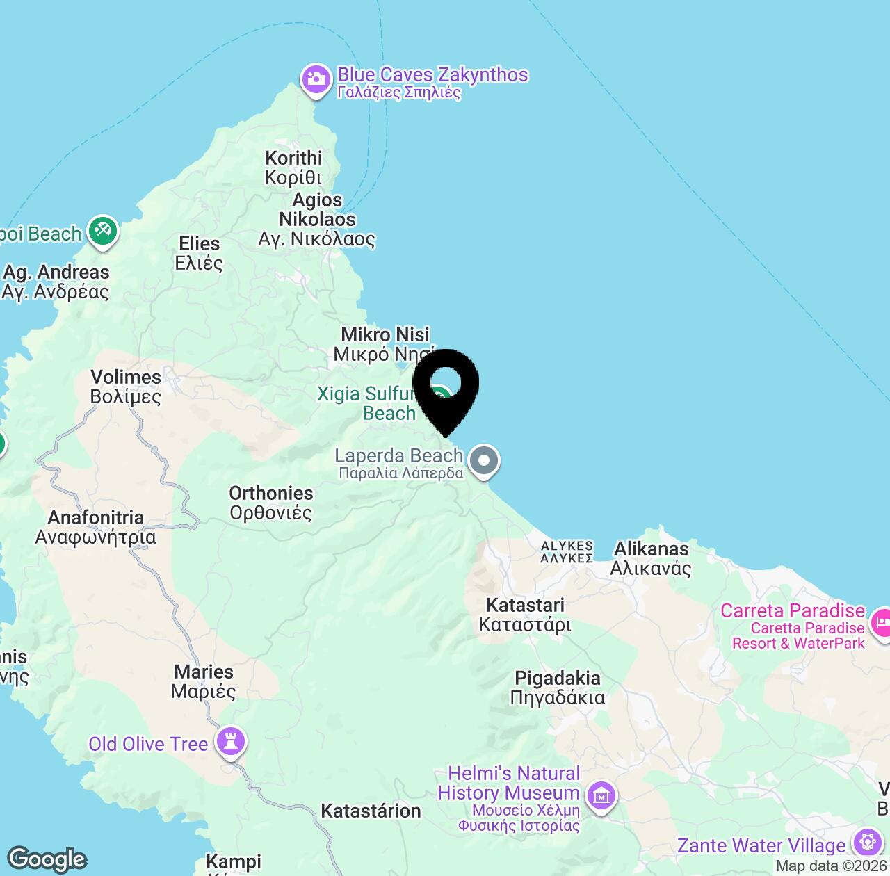 Map preview for Wolf Rocks Beach