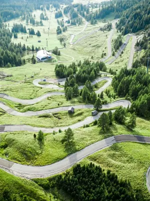 Passo Gardena road