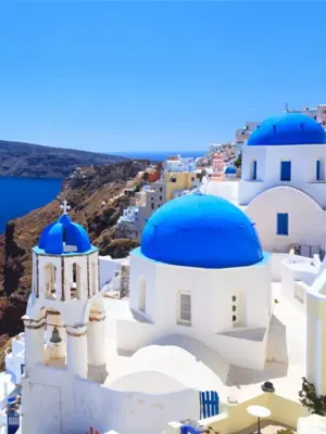 Picturesque Blue Dome Santorini